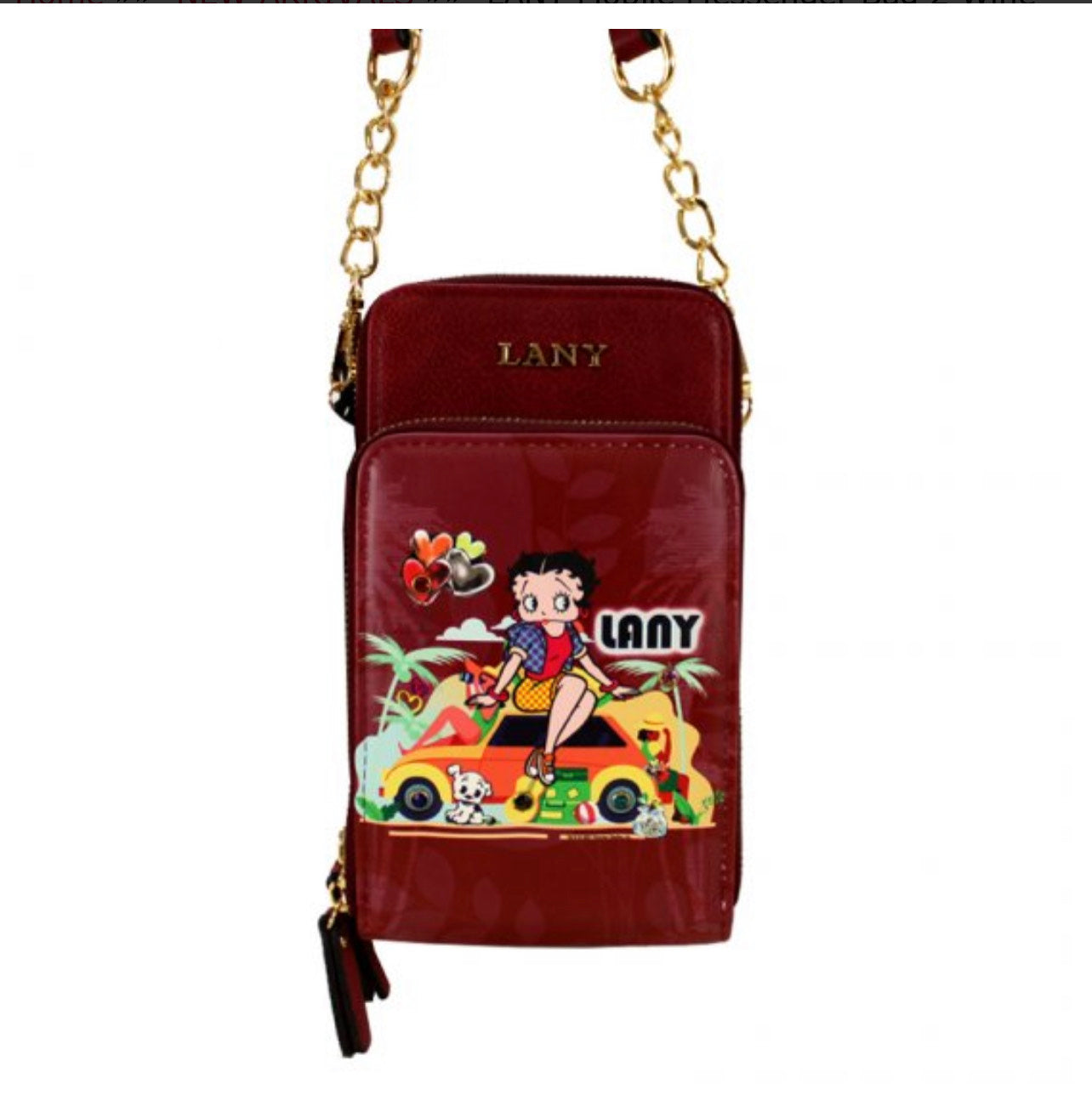 Betty Boop Mobile Messenger Bag Wine